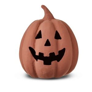8" Paper Mache Jack-o’-Lantern Pumpkin Decor Brown – Way to Celebrate